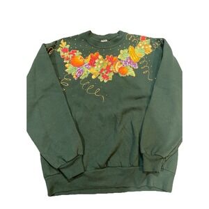 90s vintage Jerzees made in USA fall green crewneck thanksgiving size large